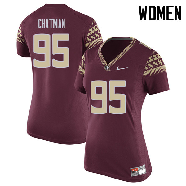Women #95 Jamarcus Chatman Florida State Seminoles College Football Jerseys Sale-Garent